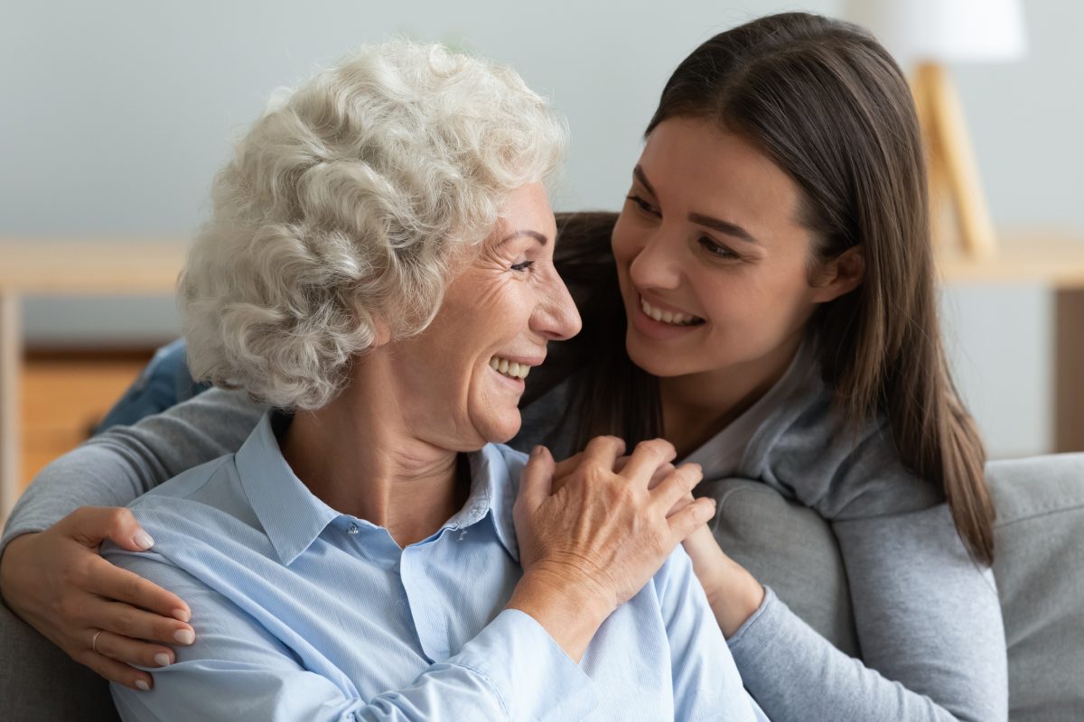 The Gardens of Amarillo | Seniors woman smiling with her daughter